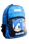 sonic li  3 bölmeli ilk okul çantası mavili siyahlı thumbnail 2