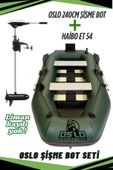 Oslo Fishing Team 2.40mt Haki Şişme Bot Haibo ET-54 Deniz-Göl Bot Seti - 1