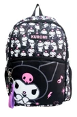 kuromi li  3 bölmeli ilk okul çantası siyah model thumbnail 1