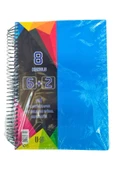a4 boy 6+2 ayraçlı defter dersane defteri (6 kareli 2 çizgili ) 200 yaprak 8 bölümlü udep - 4