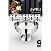 CEYLAN ADAM Dondurma Kasesi 304 Paslanmaz Çelik Profesyonel 6 ADET - 1