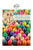 Minopi Renkli Ahşap Boncuk 8 mm 100 Adet Tahta Boncuk El İşi Okul Öncesi Kreş Anasınıfı Proje Tasarım - 2