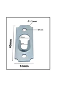 akçehome 10 Ad. Gizli Çerçeve Askısı Bombeli Dar Model - Metal Tablo Askı Aparatı - Vidalı Resim Asma Kancası - 2