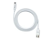 ECO-ACT Beyaz USB-A-C Kablo – 1.2 m, 66 W Hızlı Şarj, Dayanıklı Plastik Yapı - 1