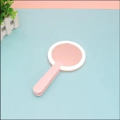 KATLANABİLİR PEMBE RENK EL TİPİ IŞIKLI LED TAŞINABİLİR MAKYAJ AYNASI - 2
