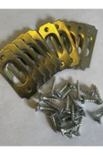 akçehome 10 Ad. Gizli Çerçeve Askısı Bombeli Dar Model - Metal Tablo Askı Aparatı - Vidalı Resim Asma Kancası - 3