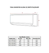 Teka ACI 112 WH - ACO 112 WH A++ 12000 BTU Duvar Tipi Klima thumbnail 4