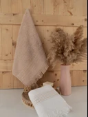 Pamuklu İkili 50x80 cm Çizgili Renkli Modern Havlu Seti Baveno thumbnail 9