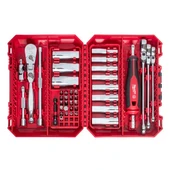 Milwaukee 1/4'' Cırcır Tornavida Kollu Lokma Set 42 Parça 4932498382 - 1