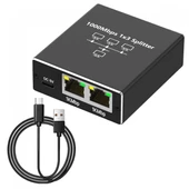Ethernet çoklayıcı Splitter 1 giriş 3 Çıkış RJ45 Gigabit 1000 Mbps thumbnail 5