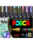 UNI POSCA MARKORU PC-5M/8C MC 1.8-2.5 METALIK 8 LI - 1
