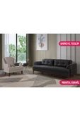 Perla Sofa   Madrid Koltuk Takımı Keten Antrasit Krem - 1
