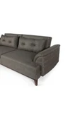 Perla Sofa   Madrid Üçlü Yataklı Kanepe Koyu Kahve Kazayağı - 5