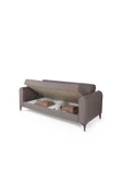 Perla Sofa   FERRANTİ YATAKLI SANDIKLI ÜÇLÜ KANEPE KAHVERENGİ thumbnail 3