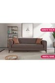 Perla Sofa   FERRANTİ YATAKLI SANDIKLI ÜÇLÜ KANEPE KAHVERENGİ thumbnail 1