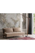 Perla Sofa   RETRO KOLSUZ YATAKLI KANEPE VİZON thumbnail 1