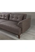 Perla Sofa Madrid Üçlü Yataklı Kanepe Keten Kahve - 4