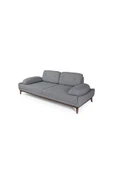 Perla Sofa   NELSON ÜÇLÜ KOLTUK KETEN GRİ KAZAYAĞI - 8