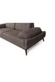Perla Sofa   Nelson Üçlü Kanepe Keten Kahve - 4