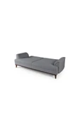 Perla Sofa Madrid Üçlü Yataklı Kanepe Keten Siyah Kazayağı - 6