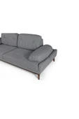 Perla Sofa NELSON ÜÇLÜ KOLTUK KETEN GRİ KAZAYAĞI - 3