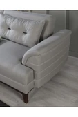 Perla Sofa   Madrid Üçlü Yataklı Kanepe Keten Krem thumbnail 2