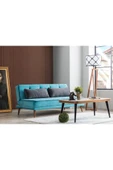 Perla Sofa   RETRO KOLSUZ YATAKLI KANEPE TURKUAZ - 1