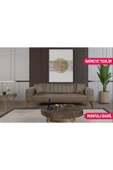 Perla Sofa   VELAR YATAKLI KANEPE KETEN KAHVE KAZAYAĞI thumbnail 1