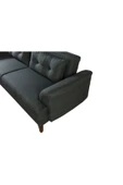 Perla Sofa   Madrid Üçlü Yataklı Kanepe Keten Yeşil thumbnail 4