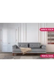 Perla Sofa   Madrid Üçlü Yataklı Kanepe Babyface Açık Gri thumbnail 1