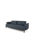 Perla Sofa   Madrid Koltuk Takımı Keten Mavi Kazayağı - 6