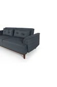 Perla Sofa Madrid Koltuk Takımı Keten Mavi Kazayağı - 5