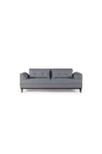 Perla Sofa Madrid Üçlü Yataklı Kanepe Keten Siyah Kazayağı - 3