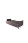Perla Sofa   Madrid Üçlü Yataklı Kanepe Keten Kahve - 8