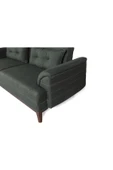 Perla Sofa   Madrid Üçlü Yataklı Kanepe Keten Yeşil thumbnail 8