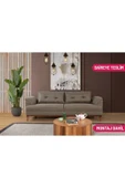 Perla Sofa Madrid Üçlü Yataklı Kanepe Koyu Kahve Kazayağı - 1
