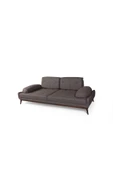Perla Sofa Nelson Üçlü Kanepe Keten Kahve - 7