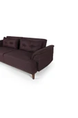 Perla Sofa   Madrid Üçlü Yataklı Kanepe Koyu Bordo Kazayağı thumbnail 6