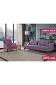 Perla Sofa   Madrid Koltuk Takımı Keten Mor - 1