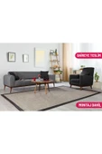 Perla Sofa   SENECA KETEN KOLTUK TAKIMI, GRİ ANTRASİT - 1
