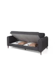 Perla Sofa   FERRANTİ YATAKLI SANDIKLI ÜÇLÜ KANEPE ANTRASİT thumbnail 3