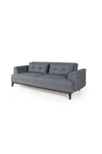 Perla Sofa   Madrid Üçlü Yataklı Kanepe Keten Açık Gri - 5