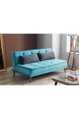 Perla Sofa   RETRO KOLSUZ YATAKLI KANEPE TURKUAZ - 3