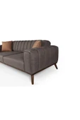 Perla Sofa VELAR YATAKLI KANEPE KETEN KAHVE - 8