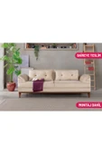 Perla Sofa   Madrid Üçlü Yataklı Kanepe Babyface Krem thumbnail 1