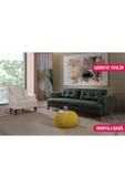 Perla Sofa   Madrid Koltuk Takımı Keten Yeşil - 1