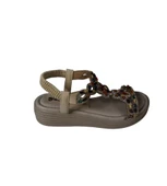YAZKIŞ Kadın Siyah Ten Üzeri Taşlı Bileği Lastikli 4cm  Rahat Taban Sandalet - 6