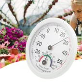 Oda Termometre Sıcaklık Ve Nem Ölçer Plastik 7,5cm Analog Sıcaklık Nem Ölçer Termometre Higrometre - 4