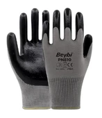 Beybi Nitril Poly Pn810 10 Beden Gri-Siyah 12li Eldiven thumbnail 1
