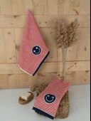 Pamuklu 2'li 40x66 cm Modern Desenli Renkli Havlu Seti Baveno thumbnail 2